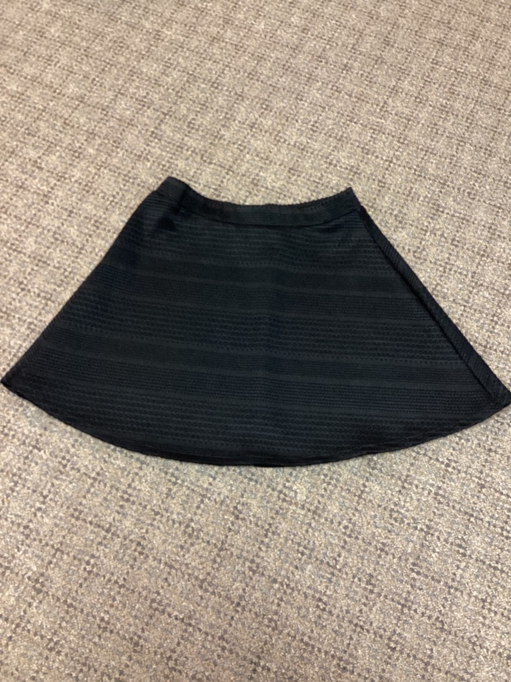 Joe B Black Flared Textured A-line Skater Skirt Size Small